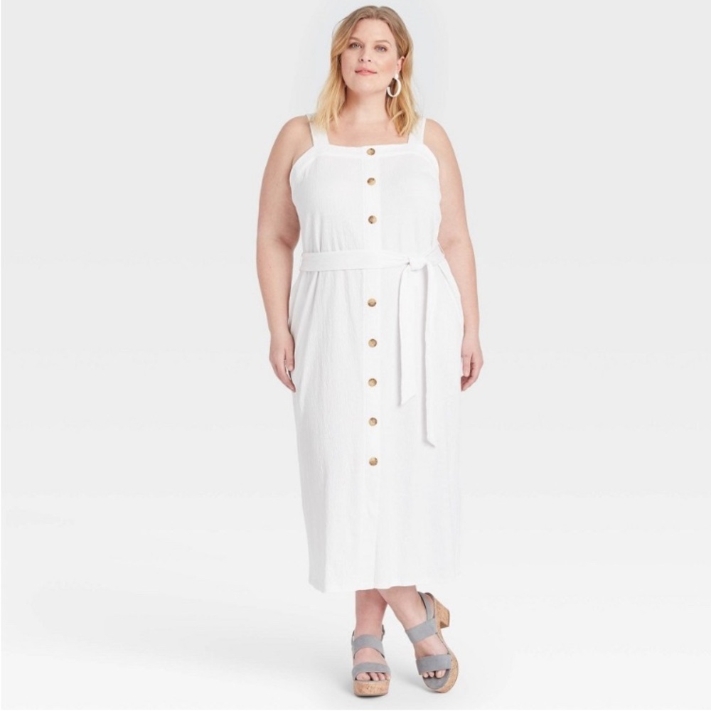 Women's Plus Size Knit Button-Front Dress - Ava & Viv™